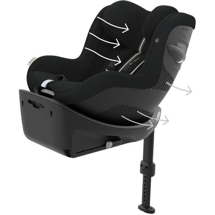 Silla de coche Cybex Sirona G Gold - 61 a 105 cm - Desde el nacimiento hasta 19 kg - De 3 meses a 4 años - Negro Luna (Plus) NUEVA
