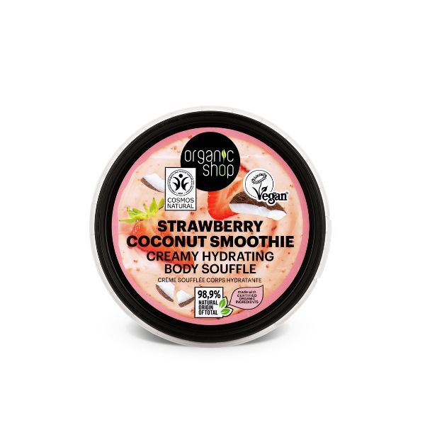 Telové suflé s jahodovo-kokosovým smoothie Organic Shop 250ml