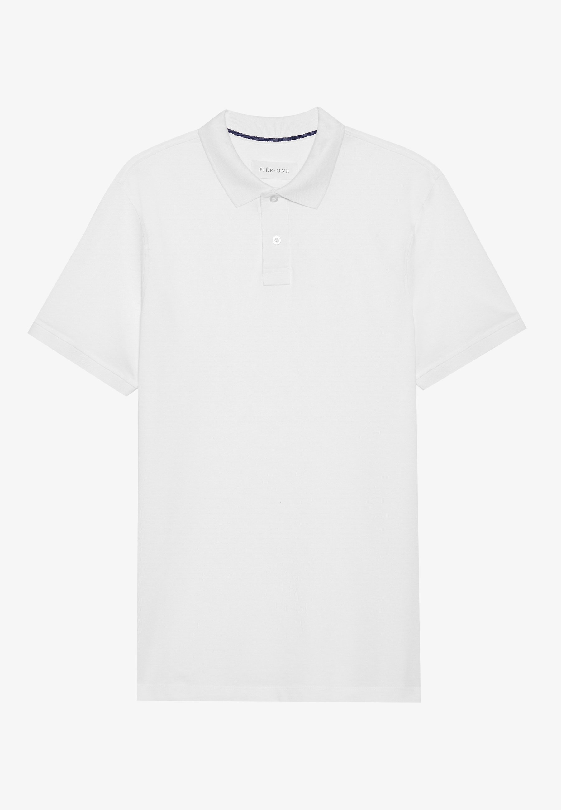 Pier One 3 PACK SLIM - Koszulka polo - jasnobiała