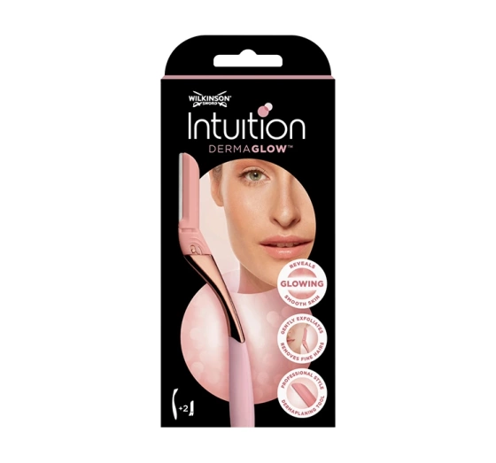 Wilkinson Sword Intuition Dermaglow profesjonalne narzędzie do dermaplaningu   2 wkłady