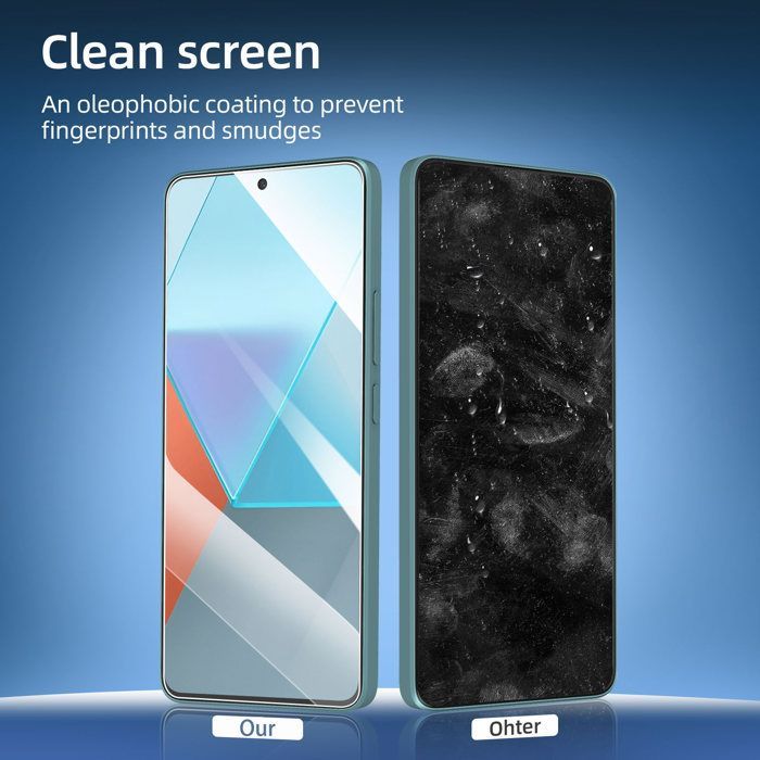 Paquete de 3 protectores de pantalla de vidrio templado para Xiaomi Redmi Note 13 Pro 5G/4G, protección eficaz contra arañazos - ultrarresistente.