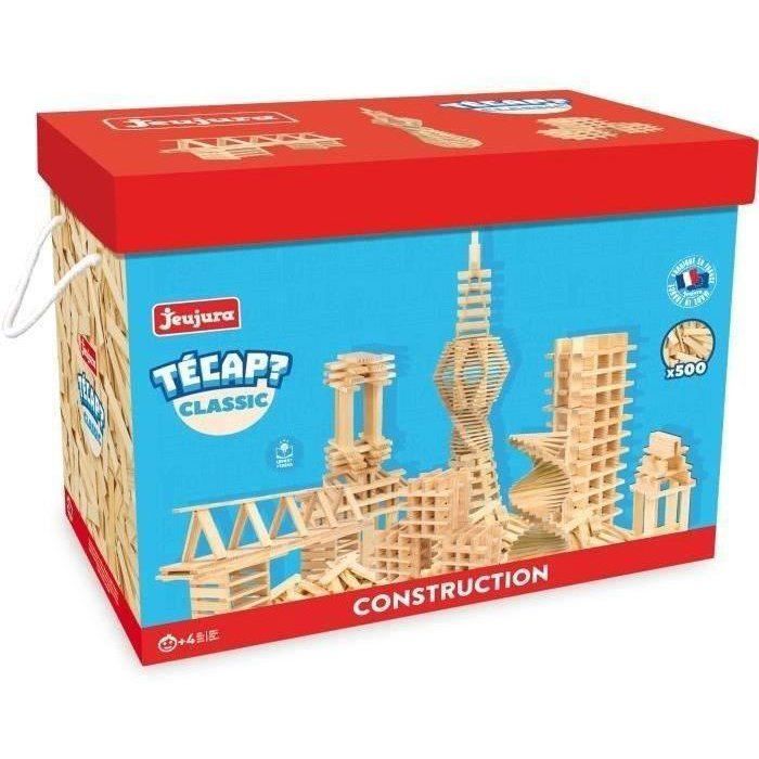 JEUJURA Tecap  Classic - 500 planchettes en bois - jeu de construction
