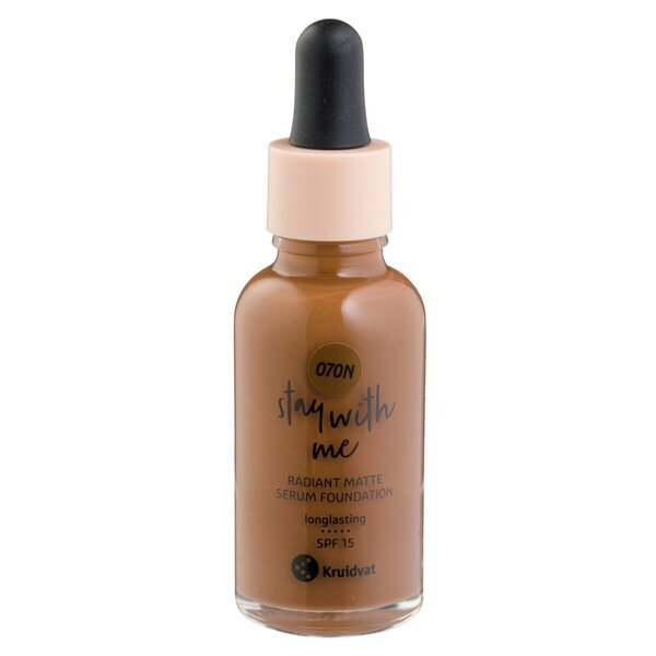 Kruidvat Stay With Me 070N Deep Bonbon Radiant Matte Serum Foundation<br>30ml
