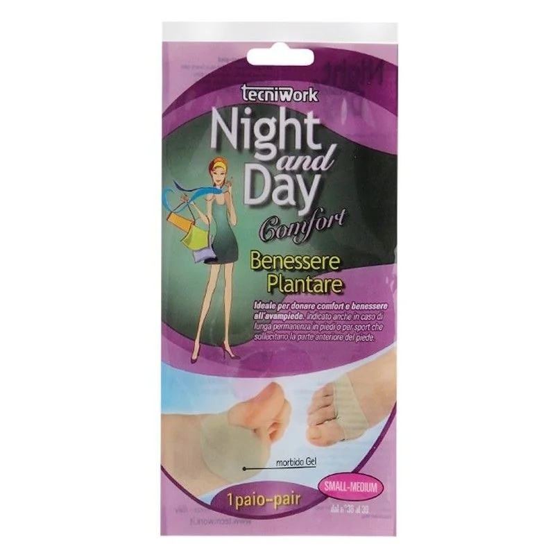 TECNIWORK Night&Day Wellbeing Einlegesohlen, Größe S, Schutzpolster für Hallux valgus