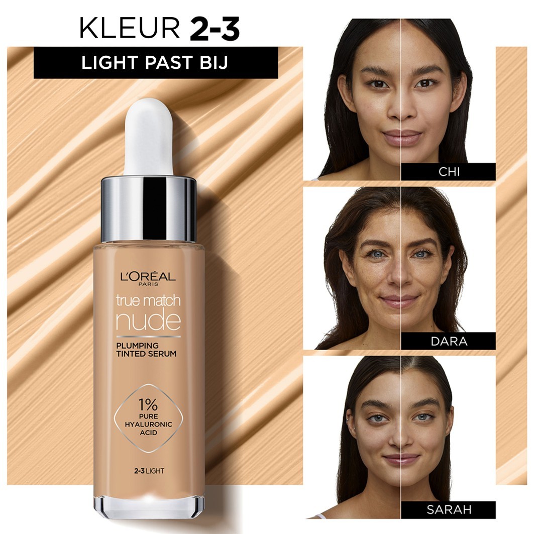 L'Oréal Paris Hyaluronäure-Serum True Match Nude Plumping tónovacie sérum - 30 ml