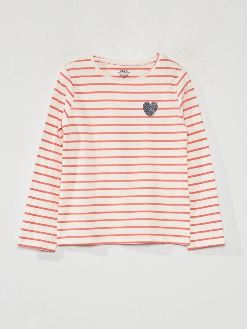 Camiseta de rayas - ROSA