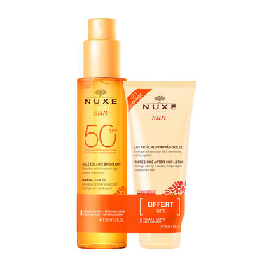 Nuxe Tanning Sun Oil Pack, kasvojen ja vartalon rusketusöljy, 1 pakkaus