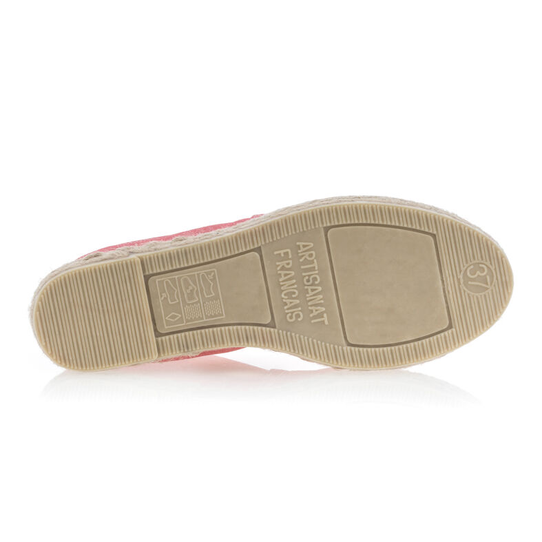 Rosa espadriller med tausåler til dame