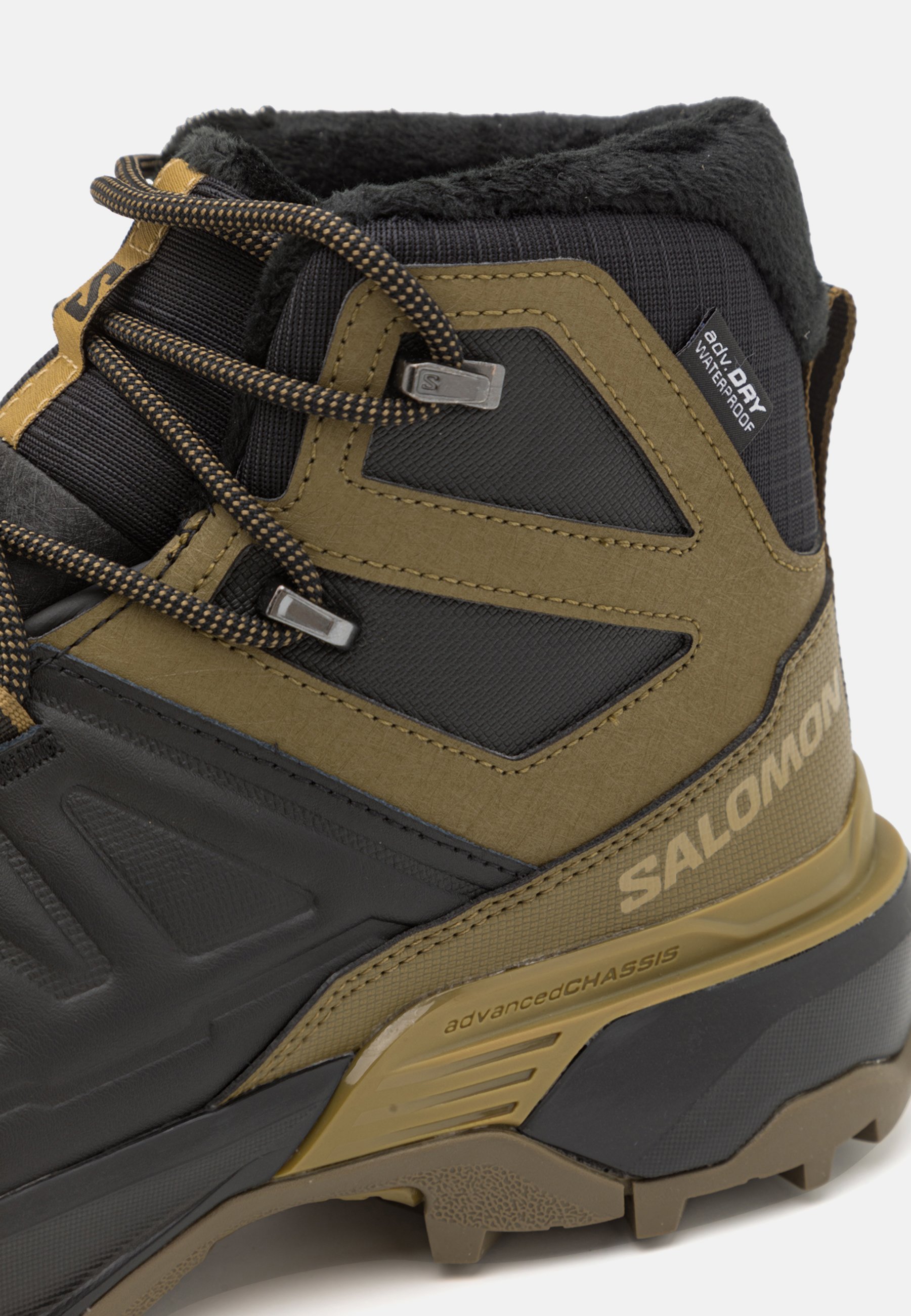 Salomon X ULTRA SNOWPILOT WP - Bottes d'hiver - noir/vert olive militaire/vert olive gothique
