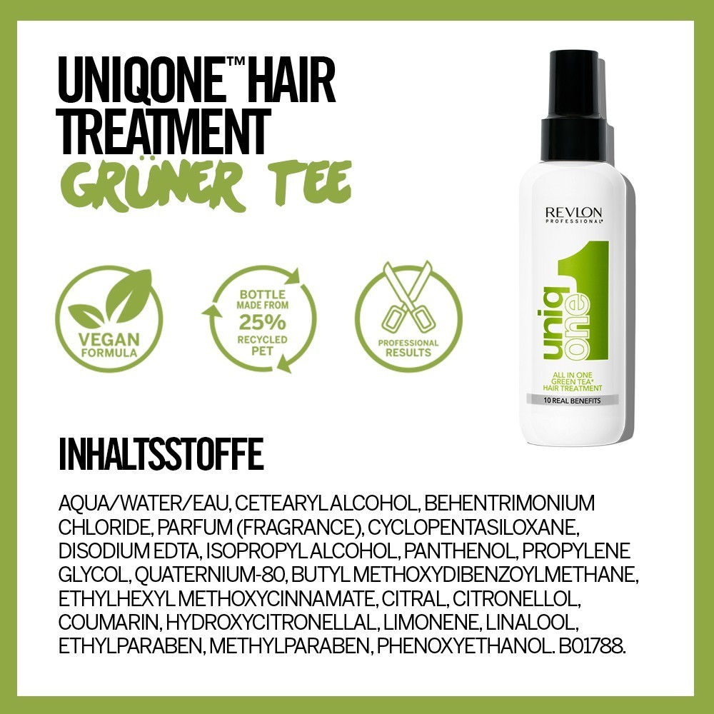 Revlon Professional UniqOne nenoskalojams matu kondicionieris ar zaļās tējas aromātu – 150 ml