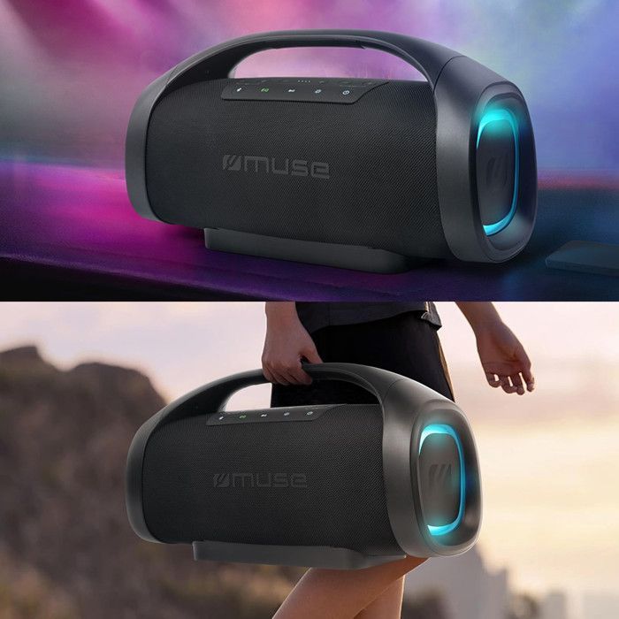 MUSE M-980 BT USB Bluetooth HiFi Speaker - Battery Powered - 300W - LED Ambient Light - IPX6 Splash Resistant