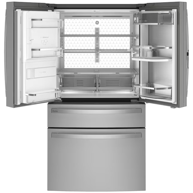 GE Profile Smart French Door Kühlschrank mit 798 Litern Nutzinhalt, Eiswürfelbereiter und Tür-in-Tür-Funktion (Edelstahl, fingerabdruckresistent) ENERGY STAR®