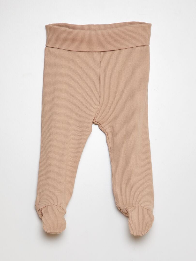 Katoenen leggingsset - 2 stuks - BRUIN