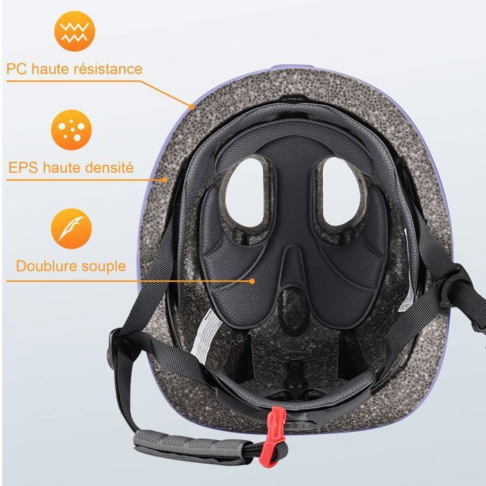 Wozwe® Casque de sport enfant cartoon, pour vélo, trottinette, vélo d'équilibre, patin à roulettes, etc., beige (2-14 Ans)