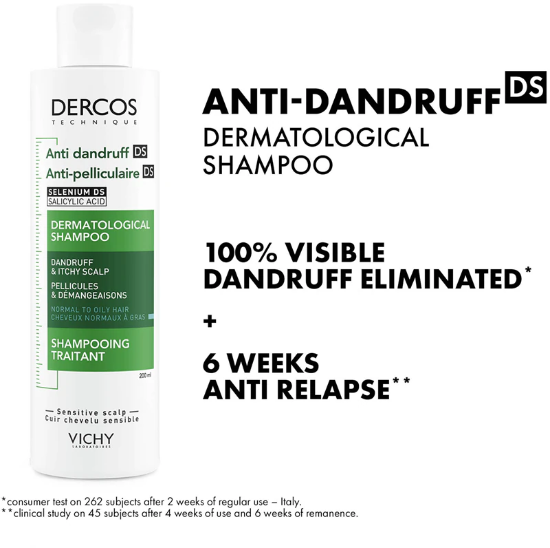 Vichy Dercos Anti-Dandruff šampón proti lupinám pre normálne až mastné vlasy
