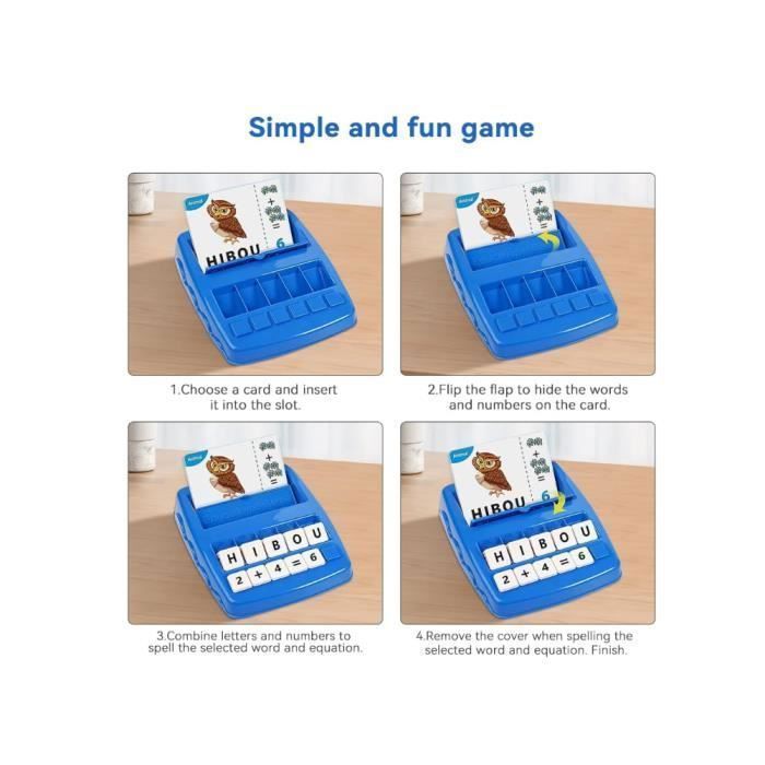 Educatief spel - LANGTU - Cijfers & Letters 2-in-1 - Leeftijd 3-8 - Blauw - Plastic