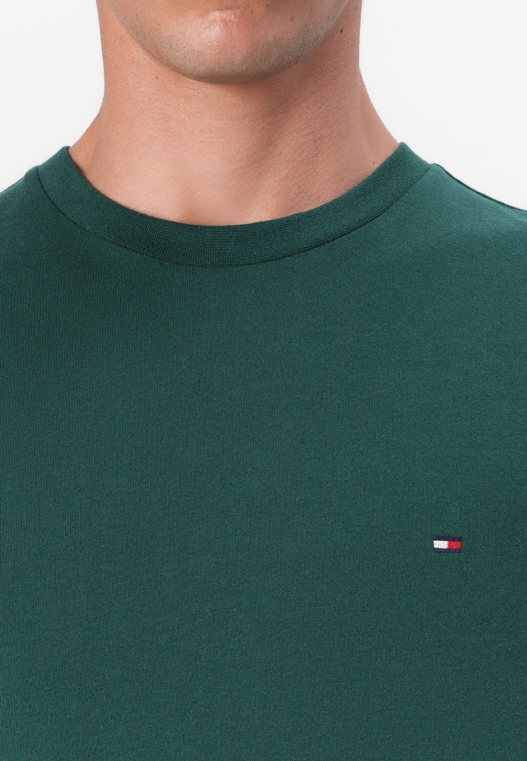 Tommy Hilfiger SEASONAL SOLID TEE - Basic T-shirt - siergroen