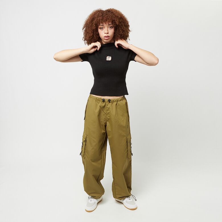 Metalen OG ribgebreid T-shirt met col