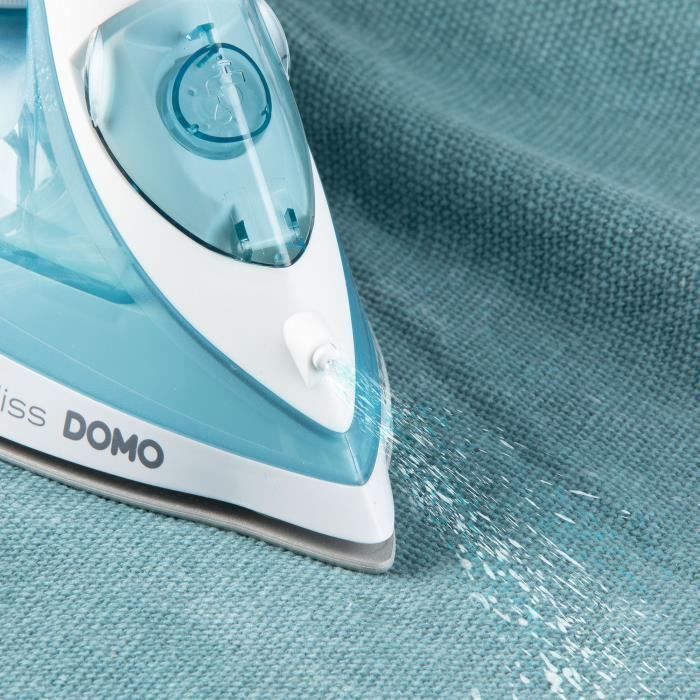 Plancha de vapor - DOMO - DO7060S CeraGliss - 2400 W - 40 g/min - 320 ml - Azul/Blanco