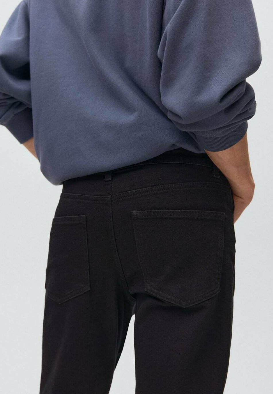 Mango Kids Slim fit jeans - zwarte denim