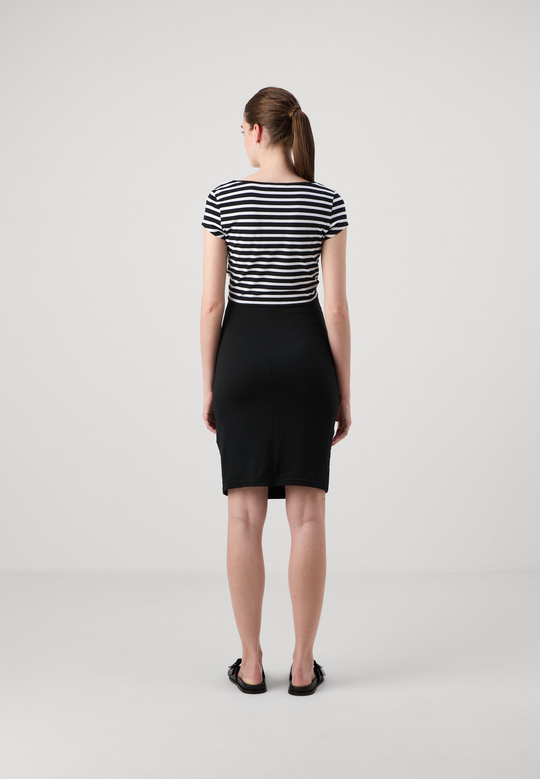 Anna Field MAMA SET - T-shirt met print - zwart/wit