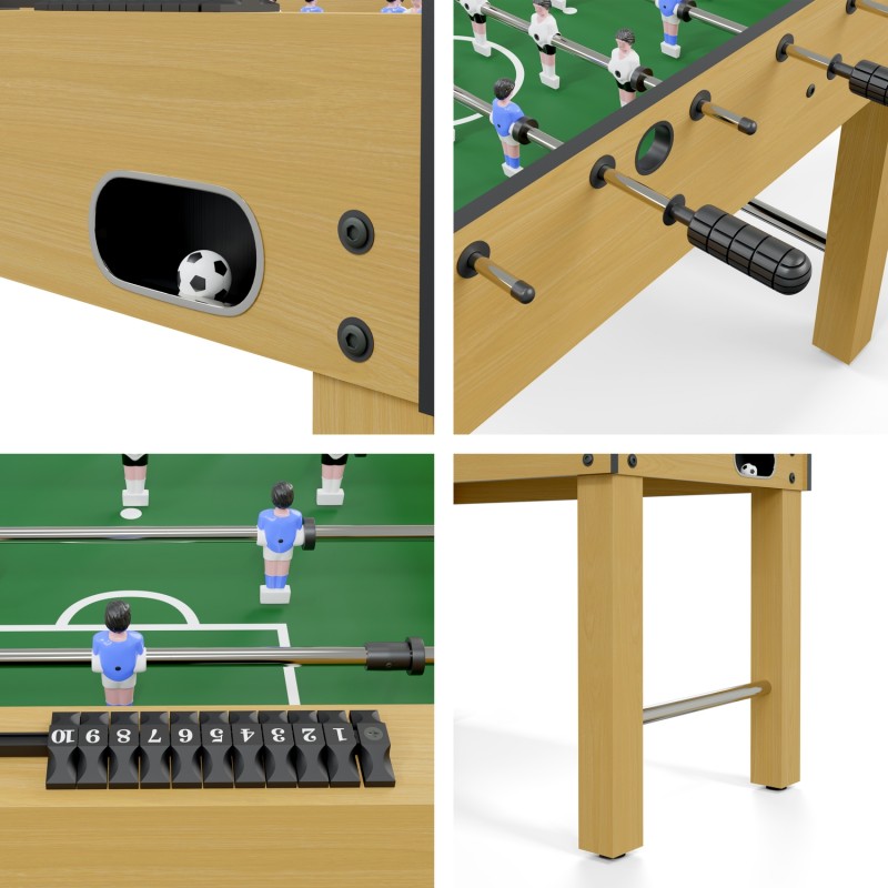 Pusaudžu galda futbola galds ar krūzīšu turētāju - 1,21 m x 62 cm