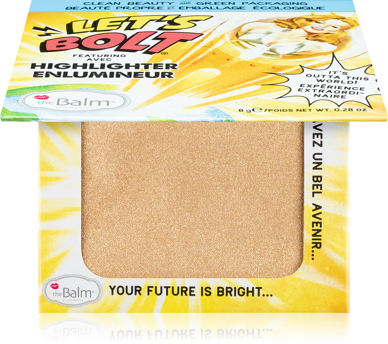 iluminador, sombra e realçador de maçãs do rosto Let's Bolt da theBalm