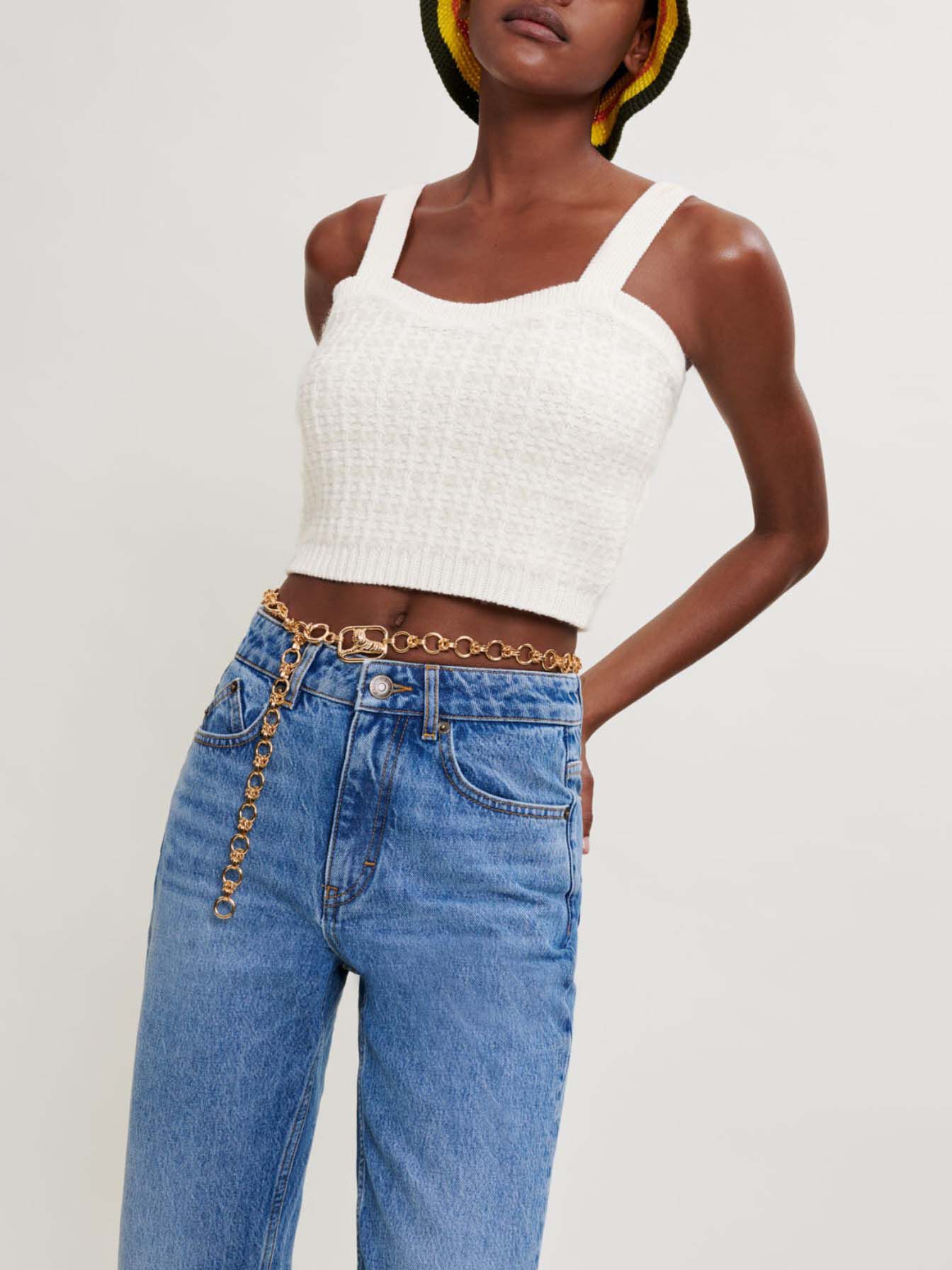 Top tricotat în stil tweed - Raw