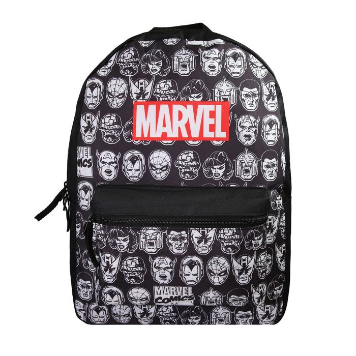 Bagtrotter - Avengers - Marvel - Zaino scolastico - Nero - 1 scomparto con cerniera - 1 tasca con cerniera - 29x13x40cm - Spallacci...