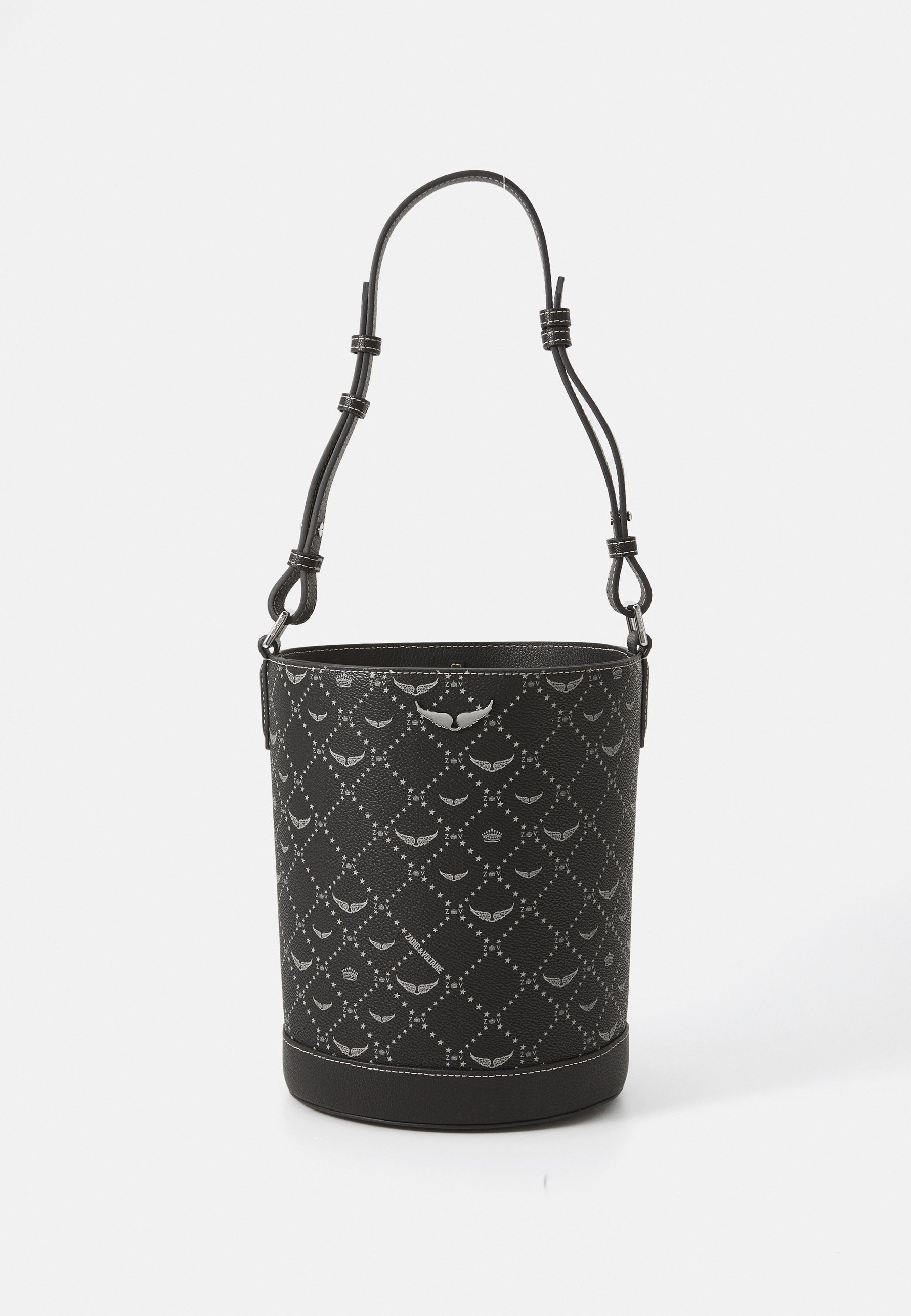 Zadig & Voltaire BUCKET MONOGRAM - Kézitáska - fekete