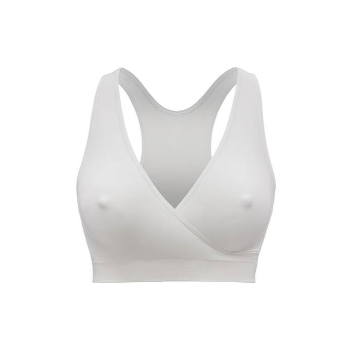 MEDELA - Brassière d'allaitement KEEP COOL blanche - taille S - Brassière de nuit, sans coutures