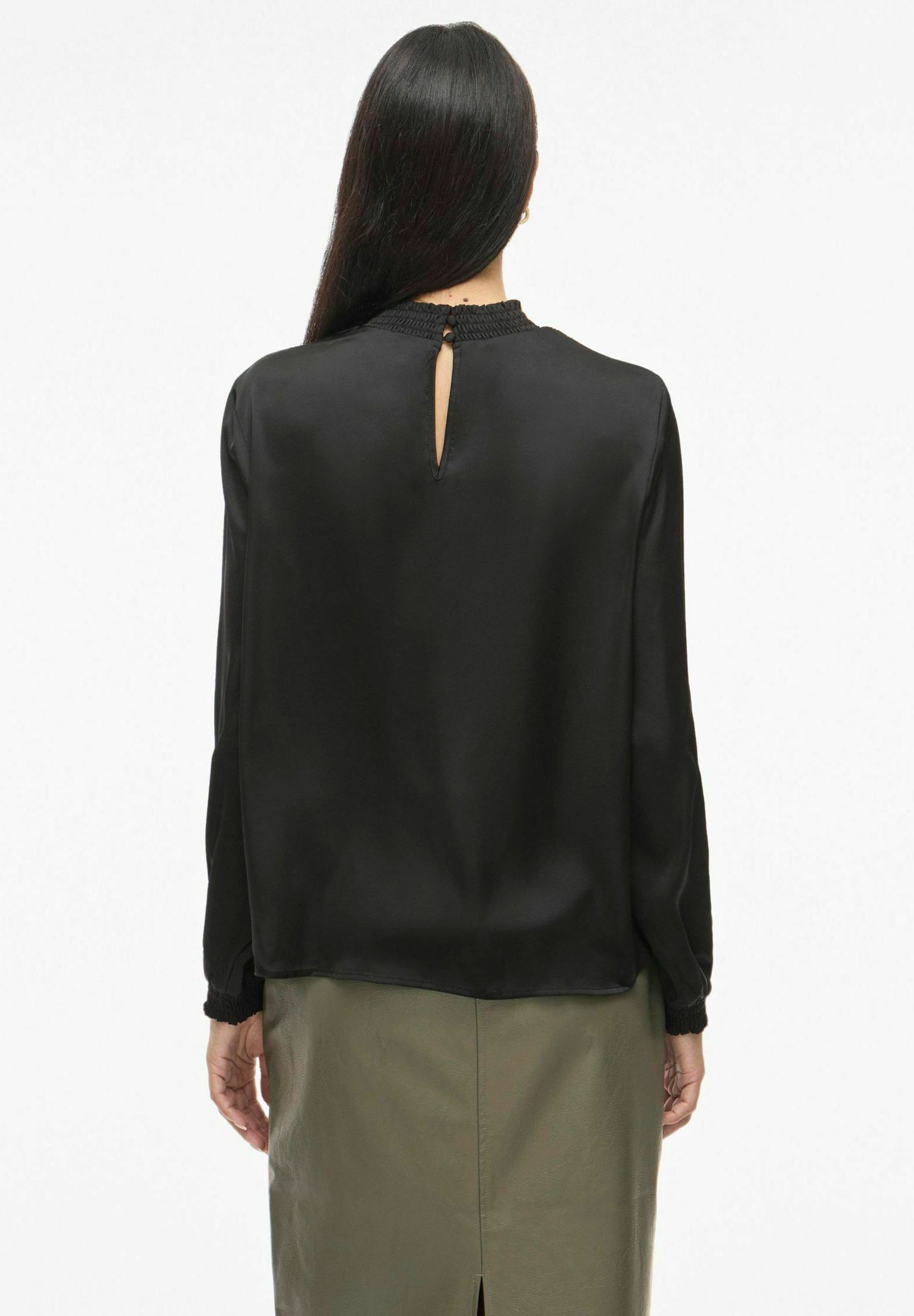 VILA WITH LONG SLEEVES VISOFIE - Blouse - black