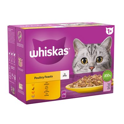 Whiskas 1+ Pollame in gelatina