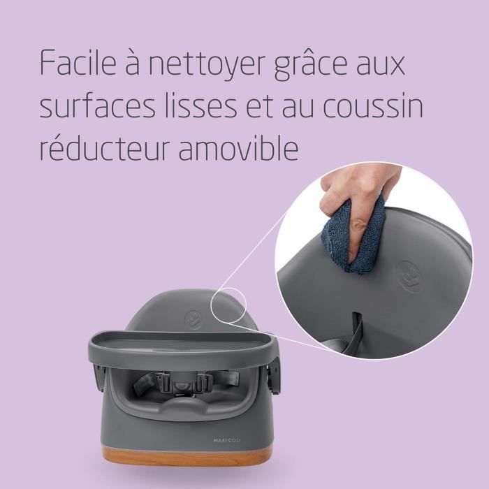 MAXI COSI Jay , Réhausseur de chaise 2-en-1 , rehausseur, siège pour le sol, plateau d'activités, 6m à 3 ans, Elegance Graphite