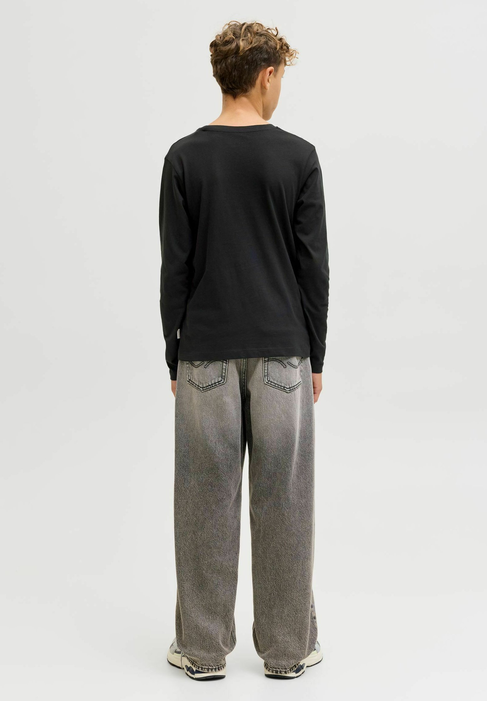 Jack & Jones Junior JORINWOOD BLOCK BRANDING T-shirt - Top met lange mouwen - zwart
