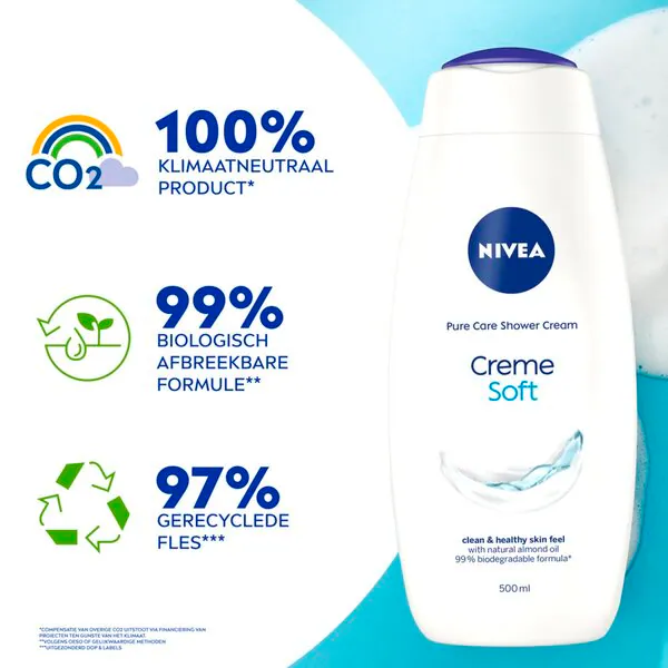 Gel de duș NIVEA Crème Soft Cream<br>500ml - Ten normal