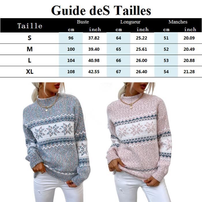 Jersey de mujer, jersey navideño de mujer, jersey de punto con cuello redondo estampado, jersey cálido para mujer - Gris