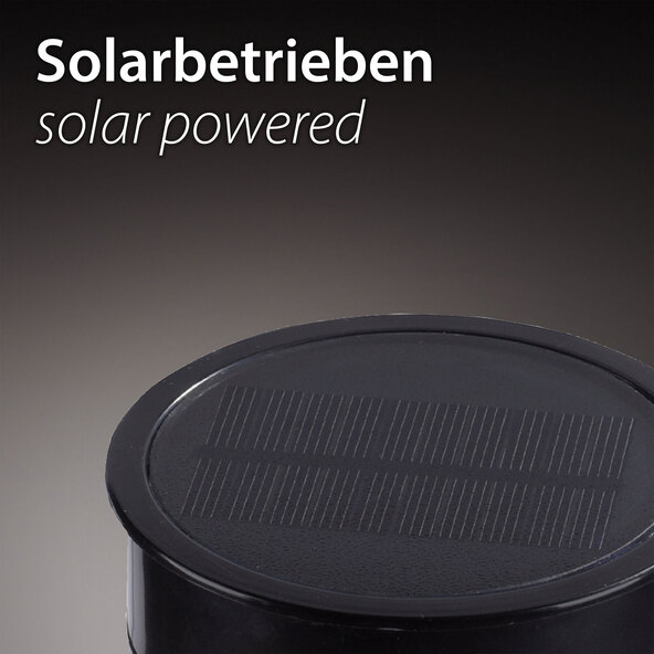 LED battery-powered solar table lamp Mandy, anthracite