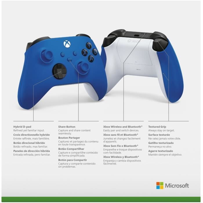 Xbox draadloze controller Shock Blue