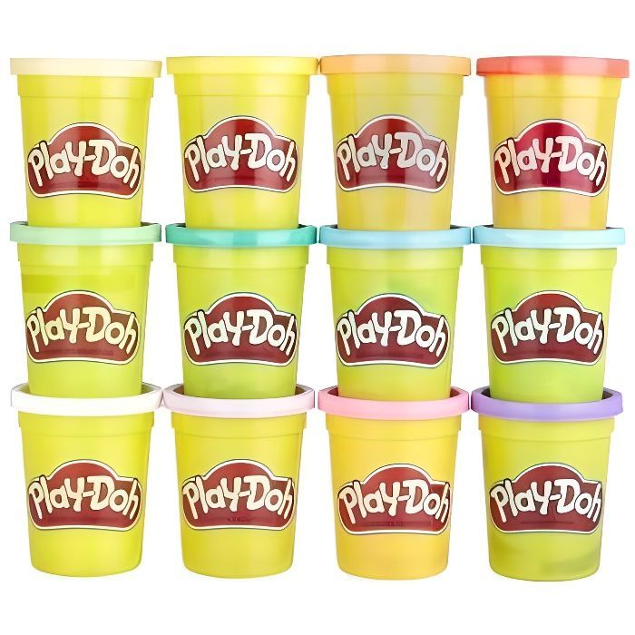 Play-Doh, paquete de 12 unidades de plastilina - Colores de verano