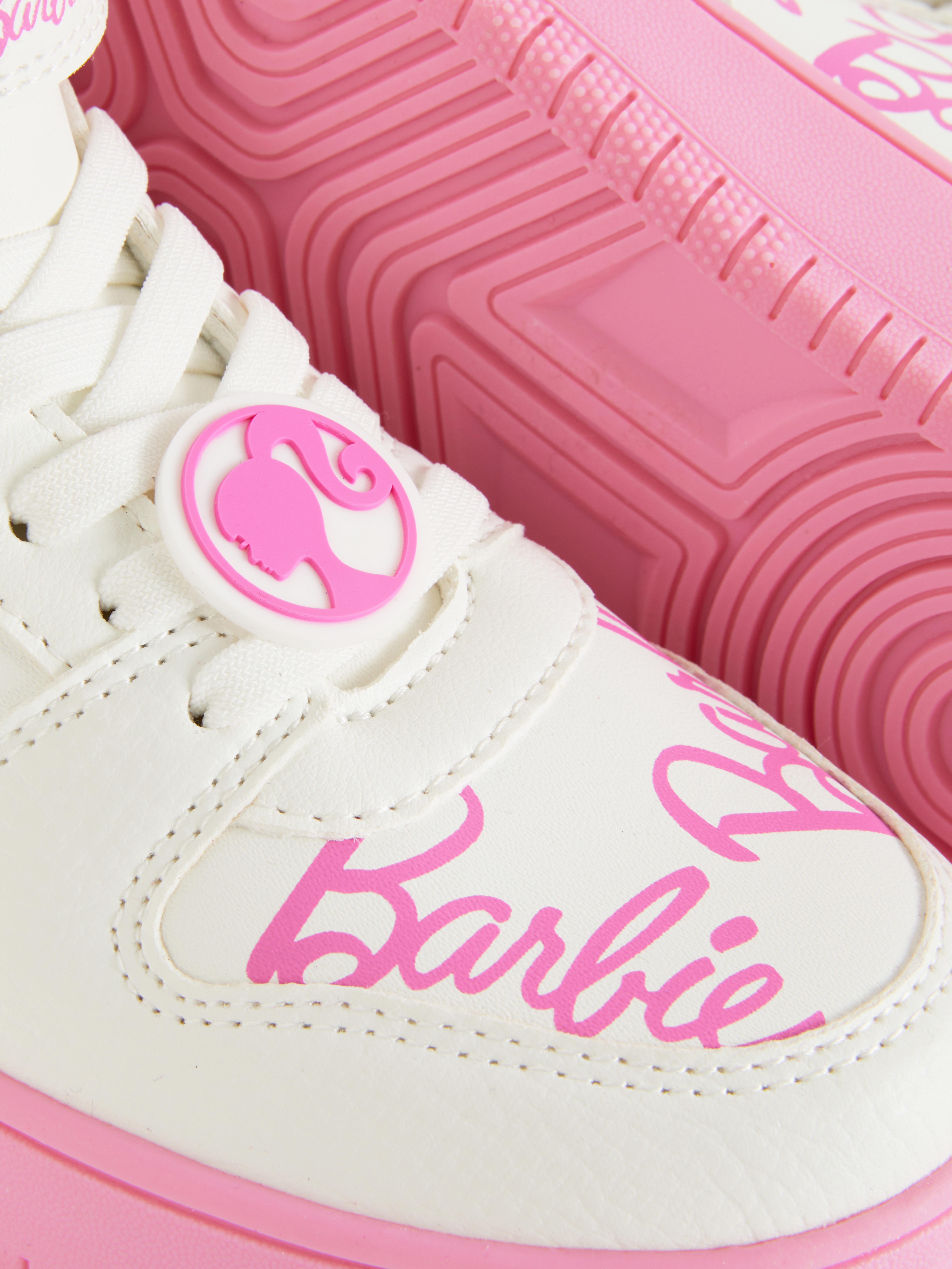 Teniși Barbie cu talpă înaltă Teniși cu șireturi, închidere cu velcro și imprimeu cu text Barbie