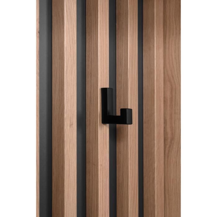Wardrobe with mirror - MEDAN 42B - Anthracite / Artisan Oak - 122 x 190 x 37 cm