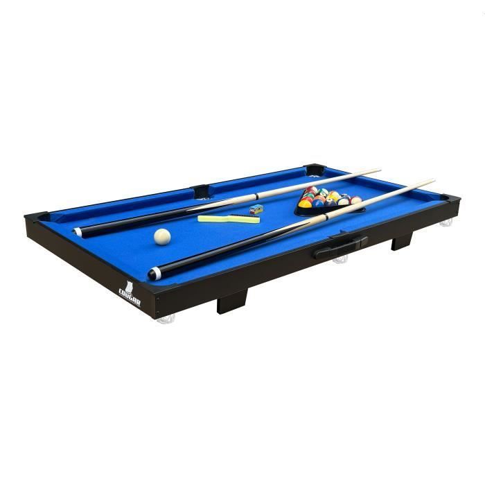 Mesa multijogos - COUGAR - Mini Preto-Azul - Bilhar, Hóquei, Tênis de Mesa - 3 em 1 - 118x64x12 cm