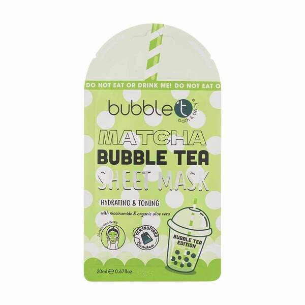 Bubble T Cosmetics Matcha Sheet Mask (10-pack)