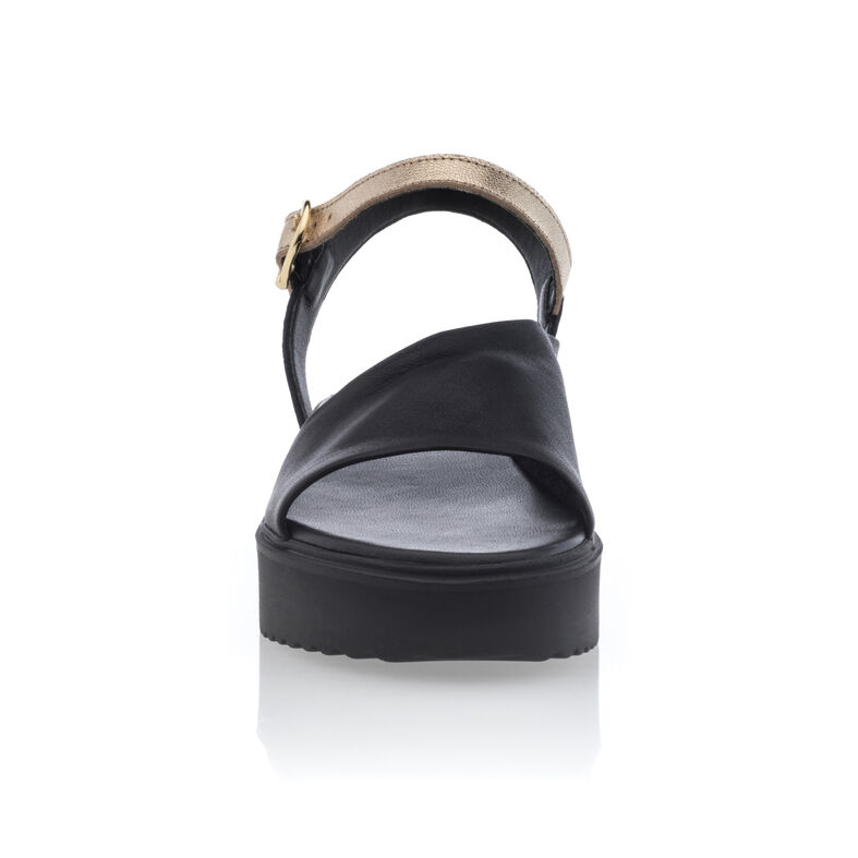 Zwarte sandalen/open teenschoenen voor dames