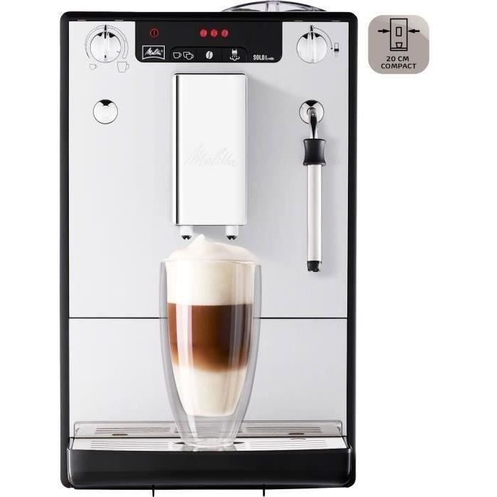 Máquina de café MELITTA Solo & Milk em grãos - Prata