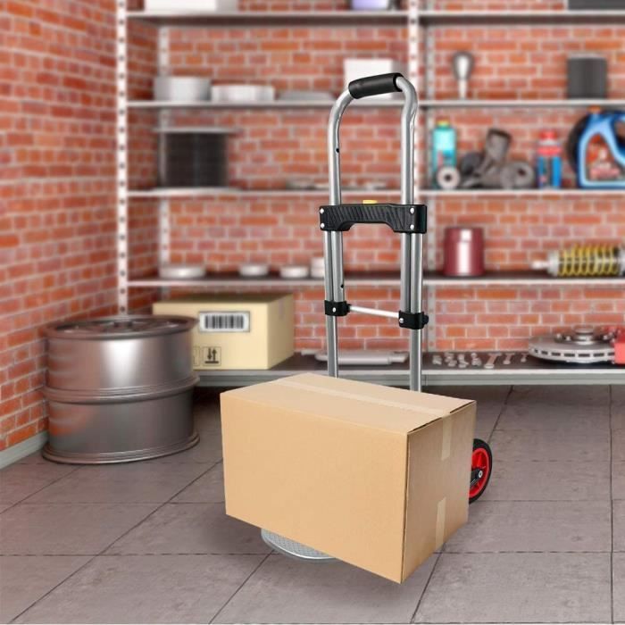 Carretilla plegable - HENGMEI - Carro de transporte - Capacidad de 60 kg - Dimensiones 69x38x38,5 cm - Plegable
