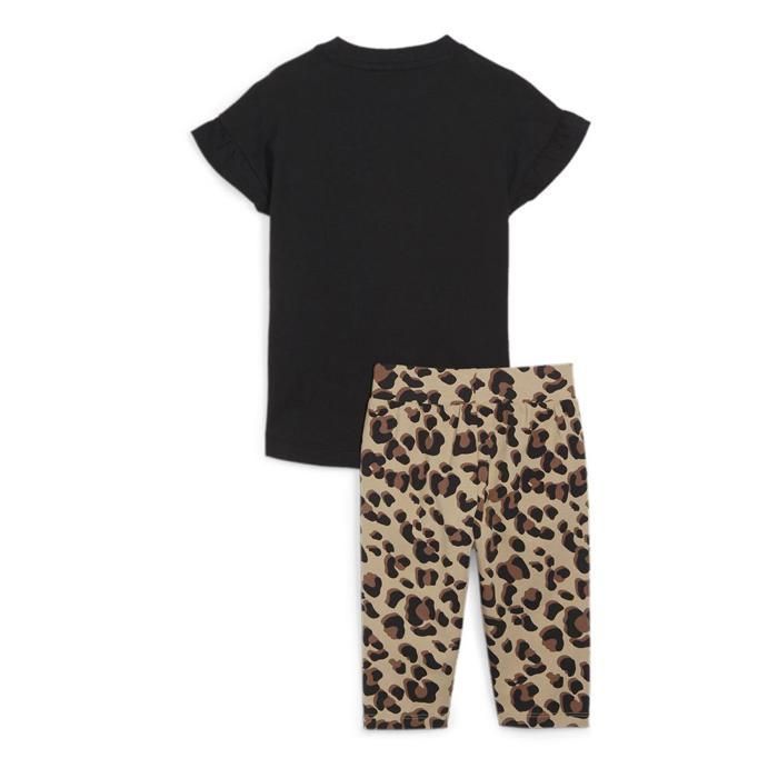 Conjunto estampado negro/marrón para niña de Puma 680327