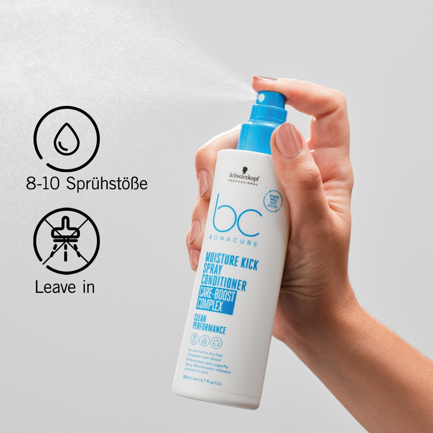 Schwarzkopf Professional balzam brez izpiranja BC BONACURE Hyaluronic Moisture Kick vlažilni sprej - 200 ml