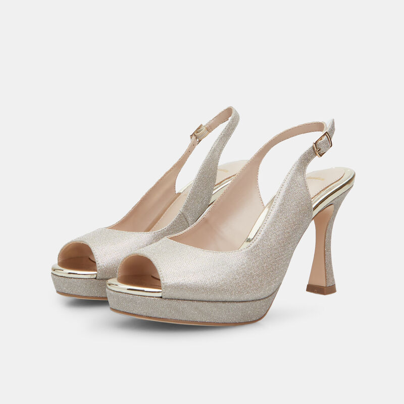 BATA damskie półbuty typu slingback z odkrytym palcem i obcasem 9 cm
